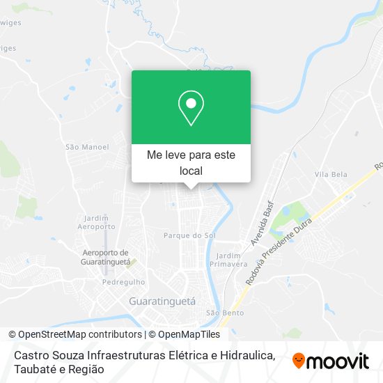 Castro Souza Infraestruturas Elétrica e Hidraulica mapa