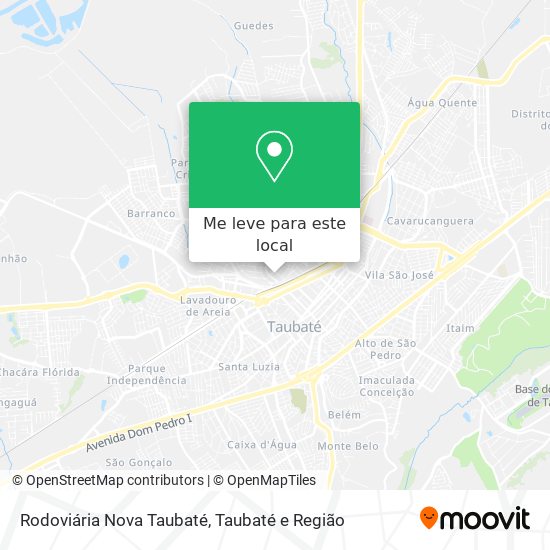 Rodoviária Nova Taubaté mapa