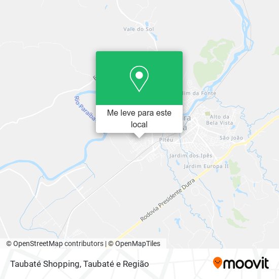 Taubaté Shopping mapa