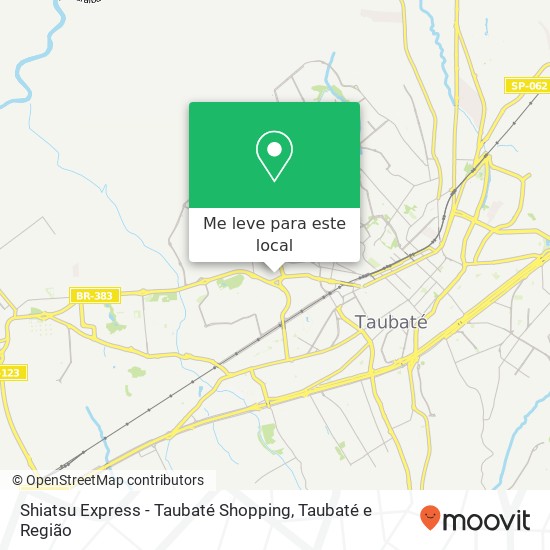 Shiatsu Express - Taubaté Shopping mapa