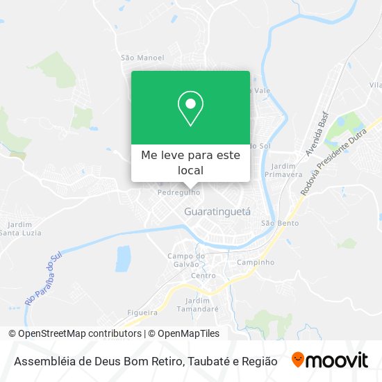 Assembléia de Deus Bom Retiro mapa