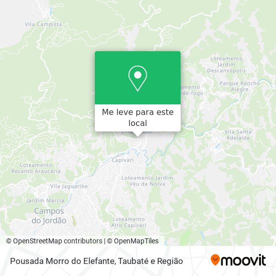 Pousada Morro do Elefante mapa