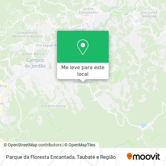 Parque da Floresta Encantada mapa