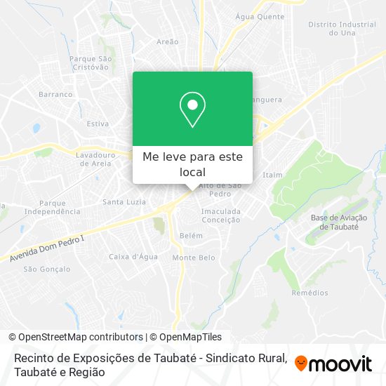 Recinto de Exposições de Taubaté - Sindicato Rural mapa