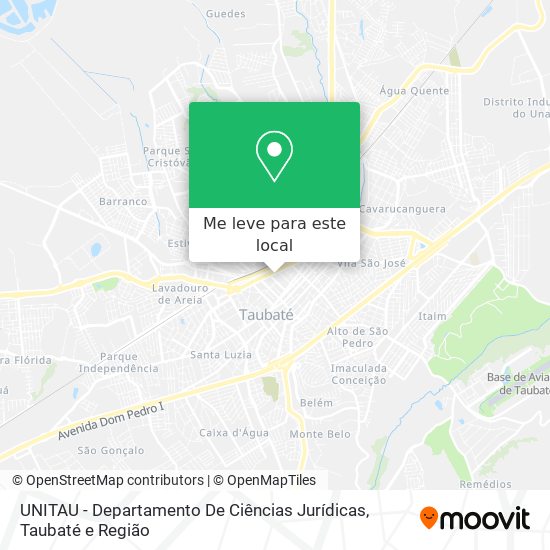 UNITAU - Departamento De Ciências Jurídicas mapa