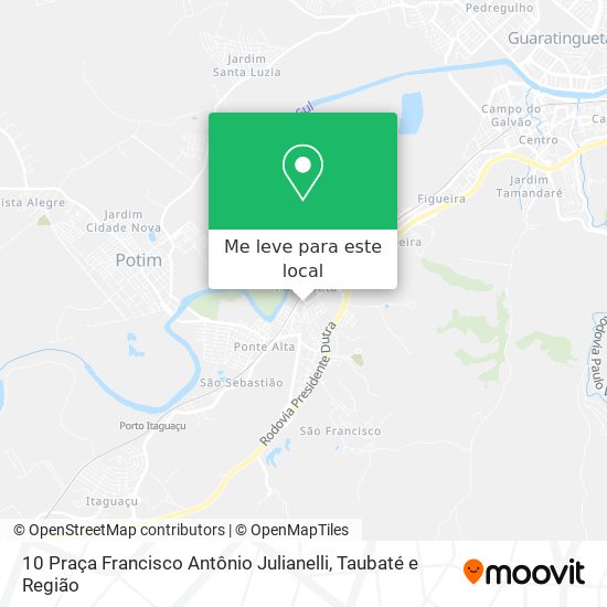 10 Praça Francisco Antônio Julianelli mapa