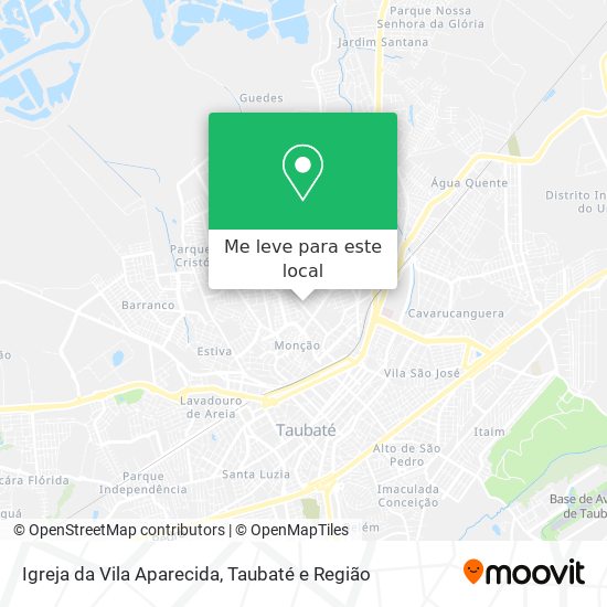 Igreja da Vila Aparecida mapa