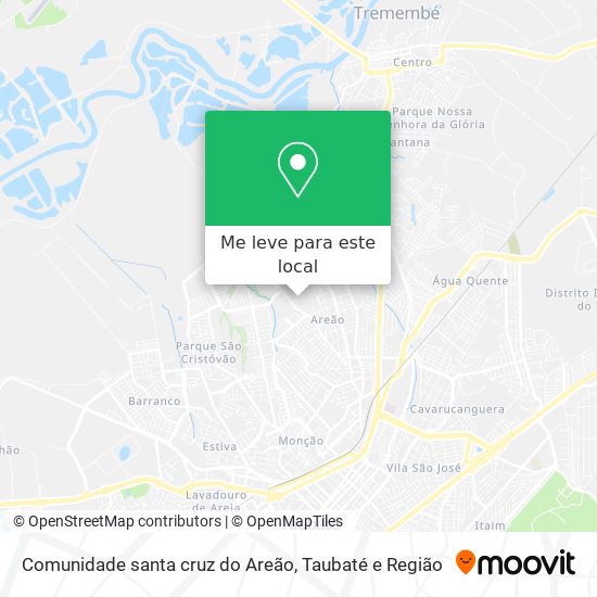 Comunidade santa cruz do Areão mapa