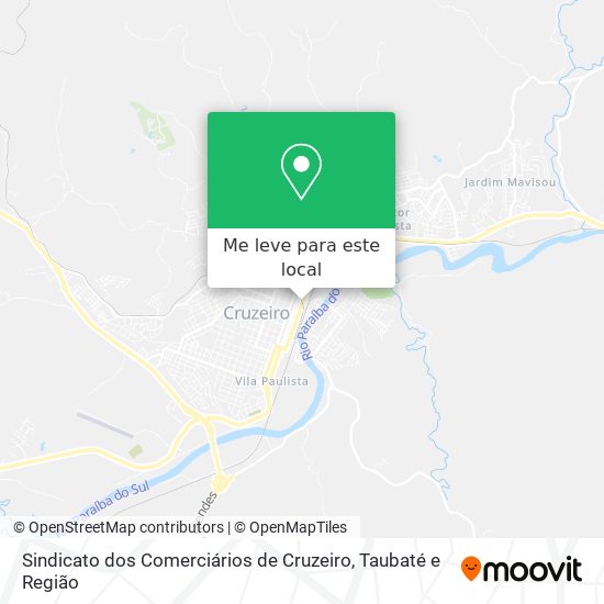 Sindicato dos Comerciários de Cruzeiro mapa