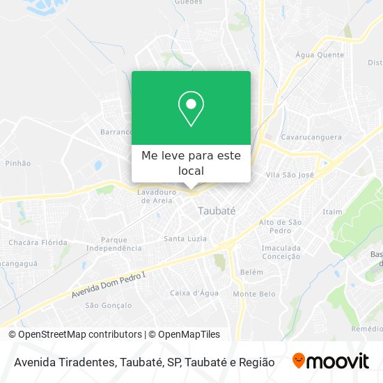 Avenida Tiradentes, Taubaté, SP mapa