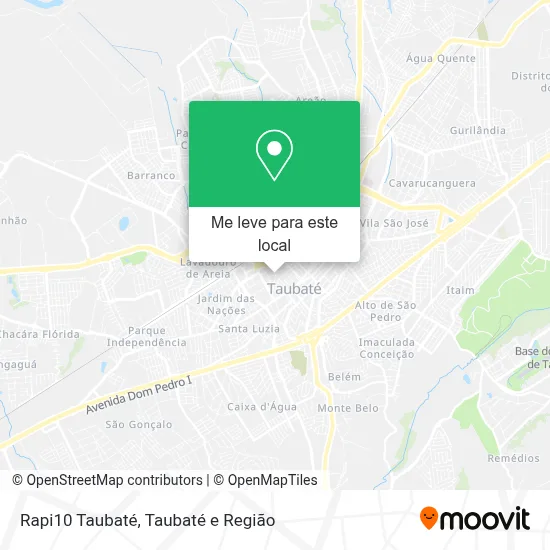 Rapi10 Taubaté mapa