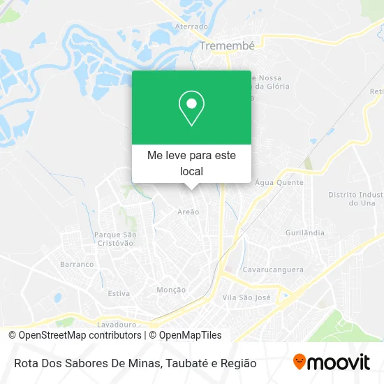 Rota Dos Sabores De Minas mapa