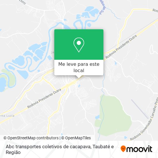 Abc transportes coletivos de cacapava mapa