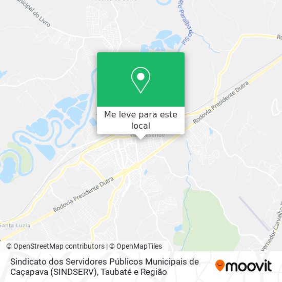Sindicato dos Servidores Públicos Municipais de Caçapava (SINDSERV) mapa