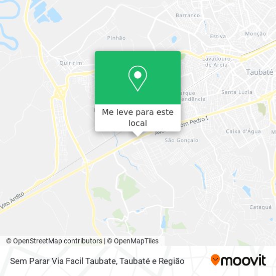 Sem Parar Via Facil Taubate mapa