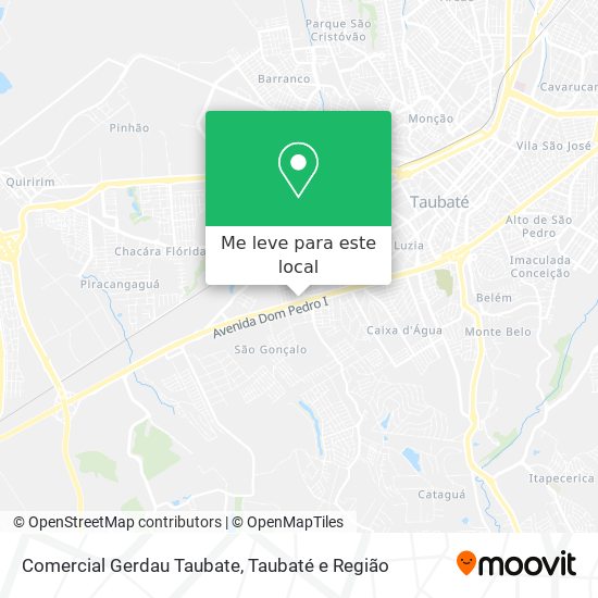 Comercial Gerdau Taubate mapa