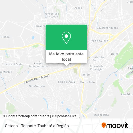 Cetesb - Taubaté mapa