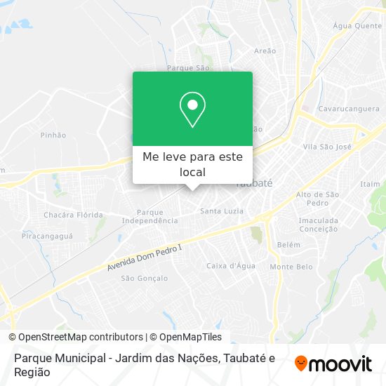 Parque Municipal - Jardim das Nações mapa