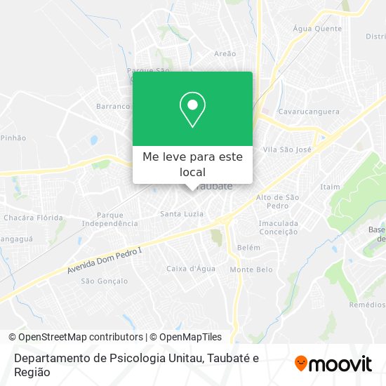 Departamento de Psicologia Unitau mapa