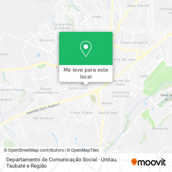 Departamento de Comunicação Social - Unitau mapa