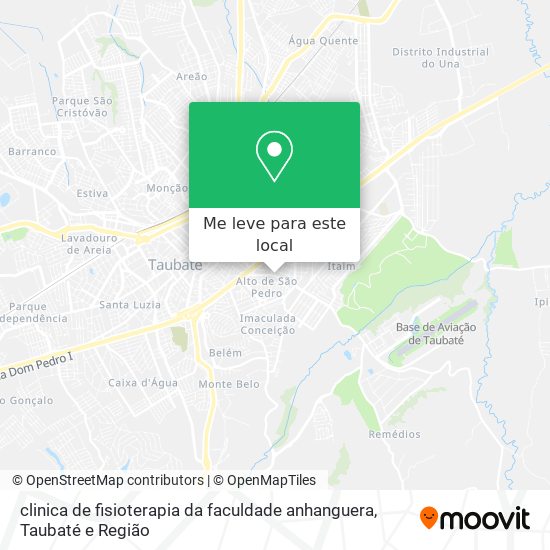 clinica de fisioterapia da faculdade anhanguera mapa