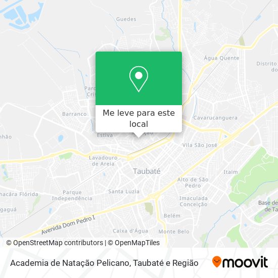 Academia de Natação Pelicano mapa