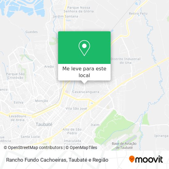 Rancho Fundo Cachoeiras mapa