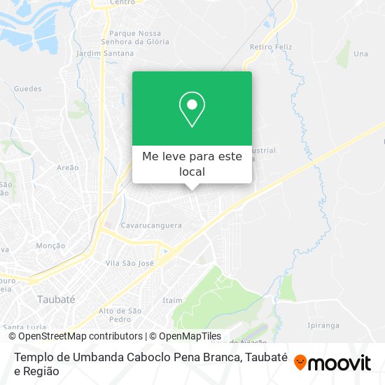 Templo de Umbanda Caboclo Pena Branca mapa