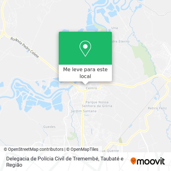 Delegacia de Polícia Civil de Tremembé mapa