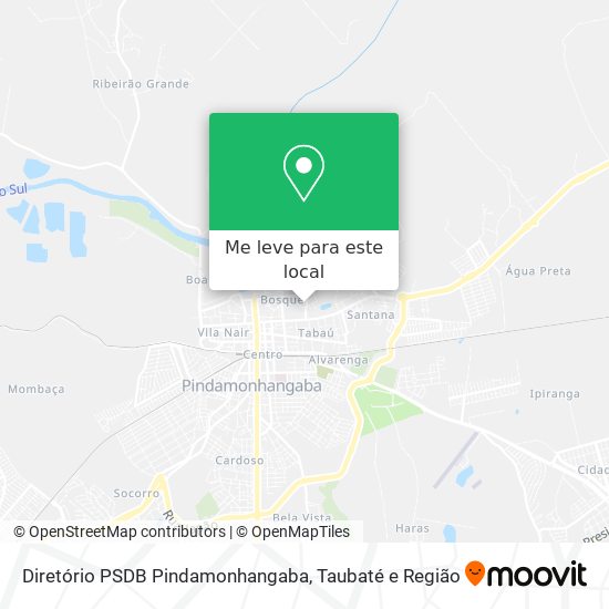 Diretório PSDB Pindamonhangaba mapa
