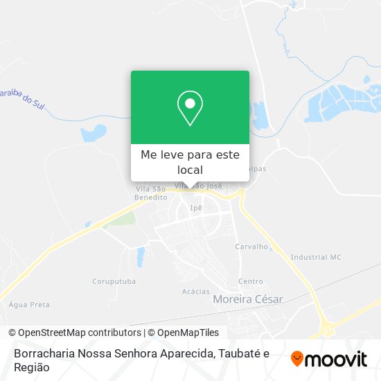 Borracharia Nossa Senhora Aparecida mapa