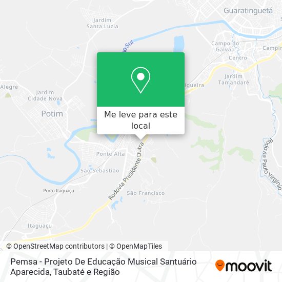 Pemsa - Projeto De Educação Musical Santuário Aparecida mapa