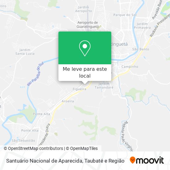 Santuário Nacional de Aparecida mapa