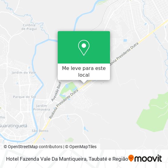 Hotel Fazenda Vale Da Mantiqueira mapa