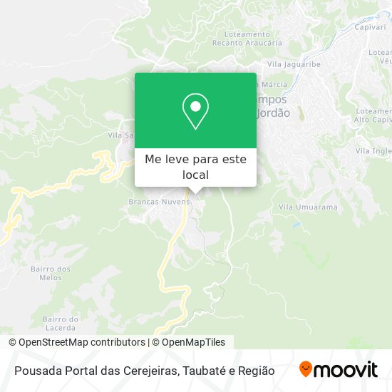 Pousada Portal das Cerejeiras mapa