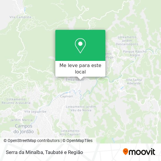 Serra da Minalba mapa