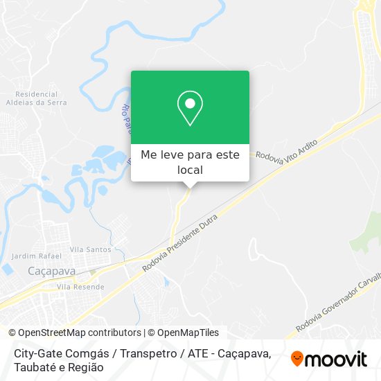 City-Gate Comgás / Transpetro / ATE - Caçapava mapa