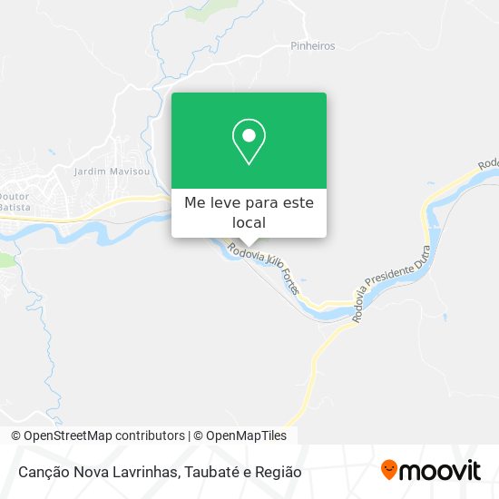 Canção Nova Lavrinhas mapa
