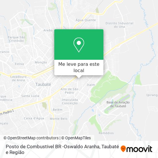 Posto de Combustível BR -Oswaldo Aranha mapa