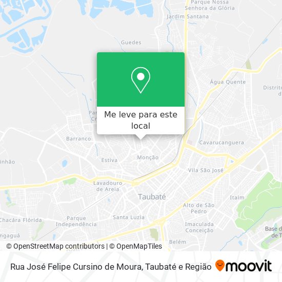 Rua José Felipe Cursino de Moura mapa