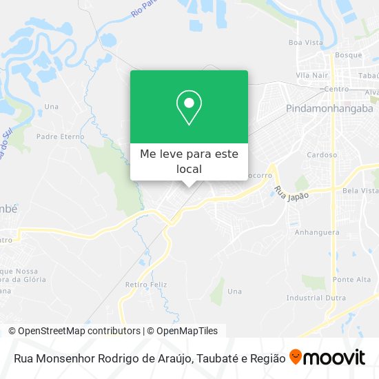 Rua Monsenhor Rodrigo de Araújo mapa