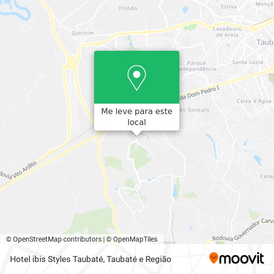 Hotel ibis Styles Taubaté mapa