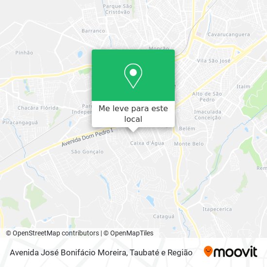 Avenida José Bonifácio Moreira mapa