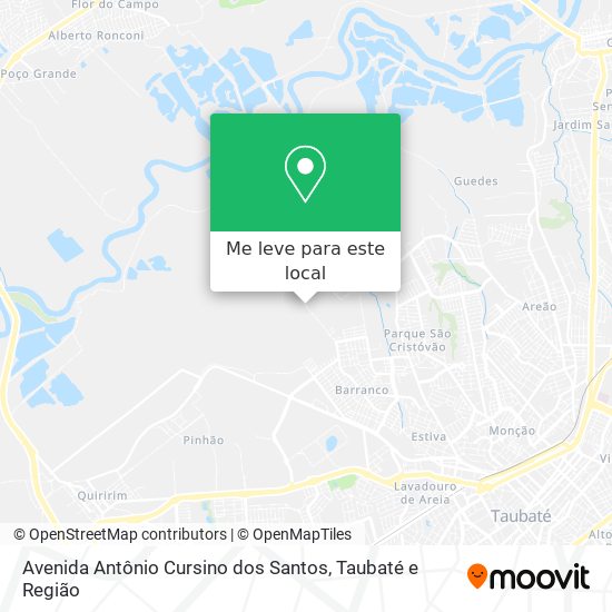 Avenida Antônio Cursino dos Santos mapa