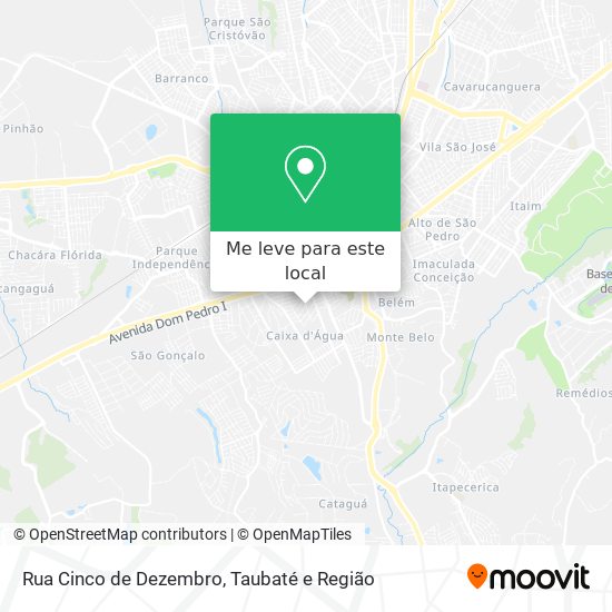 Rua Cinco de Dezembro mapa