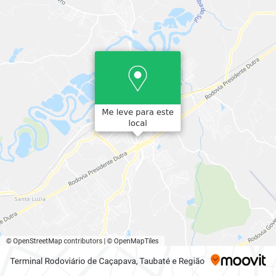 Terminal Rodoviário de Caçapava mapa