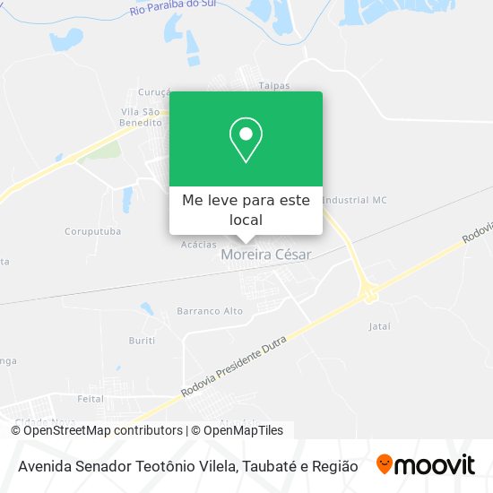 Avenida Senador Teotônio Vilela mapa