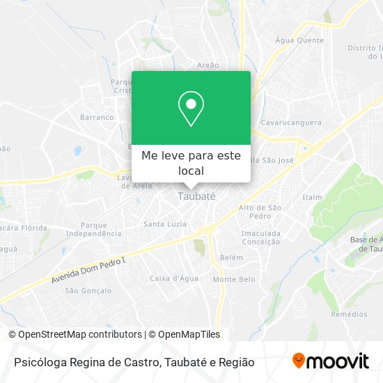 Psicóloga Regina de Castro mapa