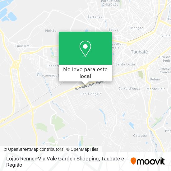 Lojas Renner-Via Vale Garden Shopping mapa