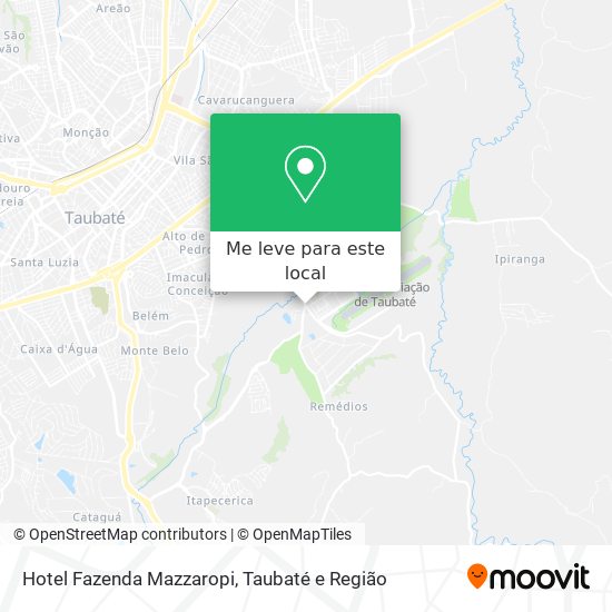 Hotel Fazenda Mazzaropi mapa